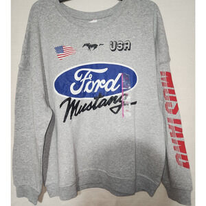 Ford mustang sweatshirt Women's size XXL faded graphic